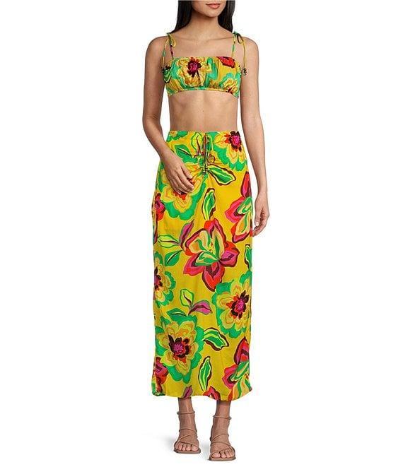 GB Floral Printed Coordinating Crop Top Product Image