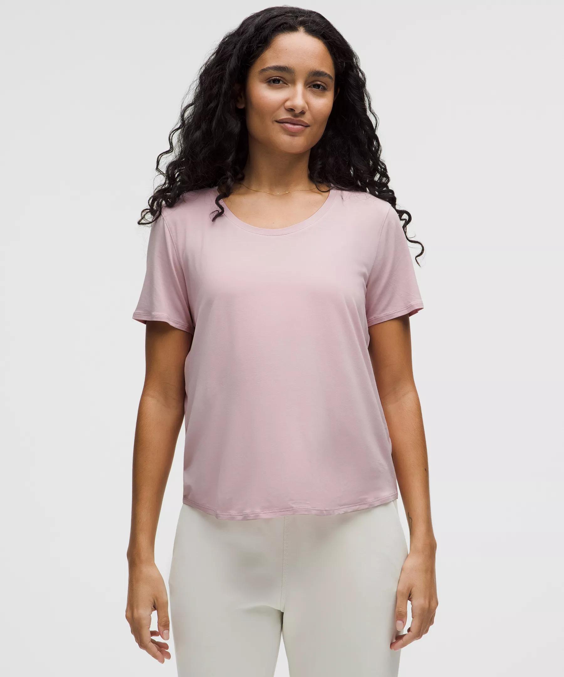 Modal-Silk Twist-Back Short-Sleeve Shirt Product Image