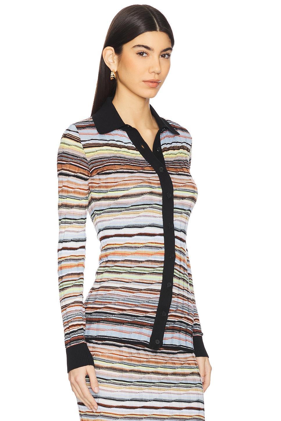 Long Sleeve Shirt in Multicolor With Blue Tones Missoni Product Image