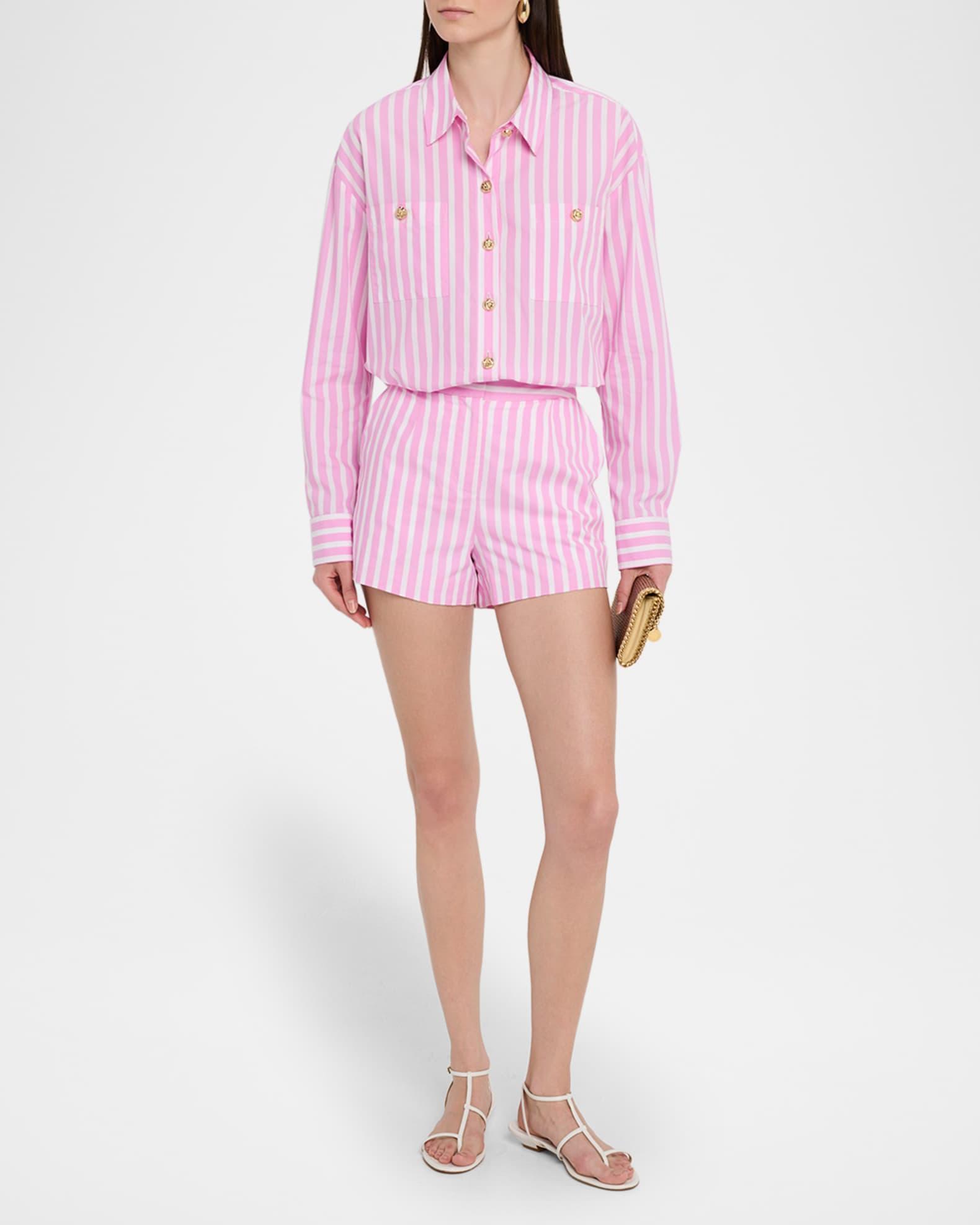 Theo Stripe Poplin Shorts Product Image