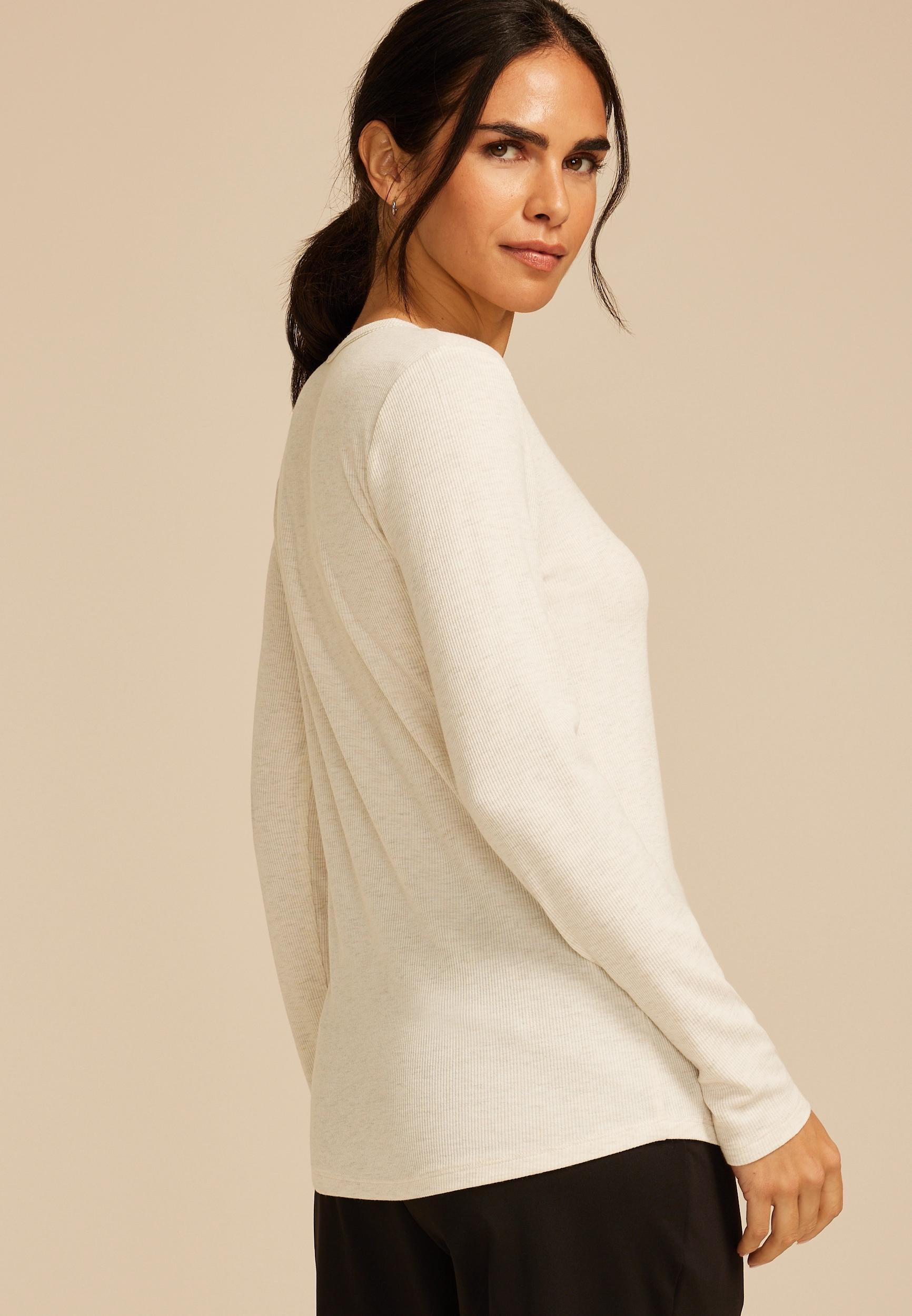 Heartland Heathered Henley Long Sleeve Tee Product Image