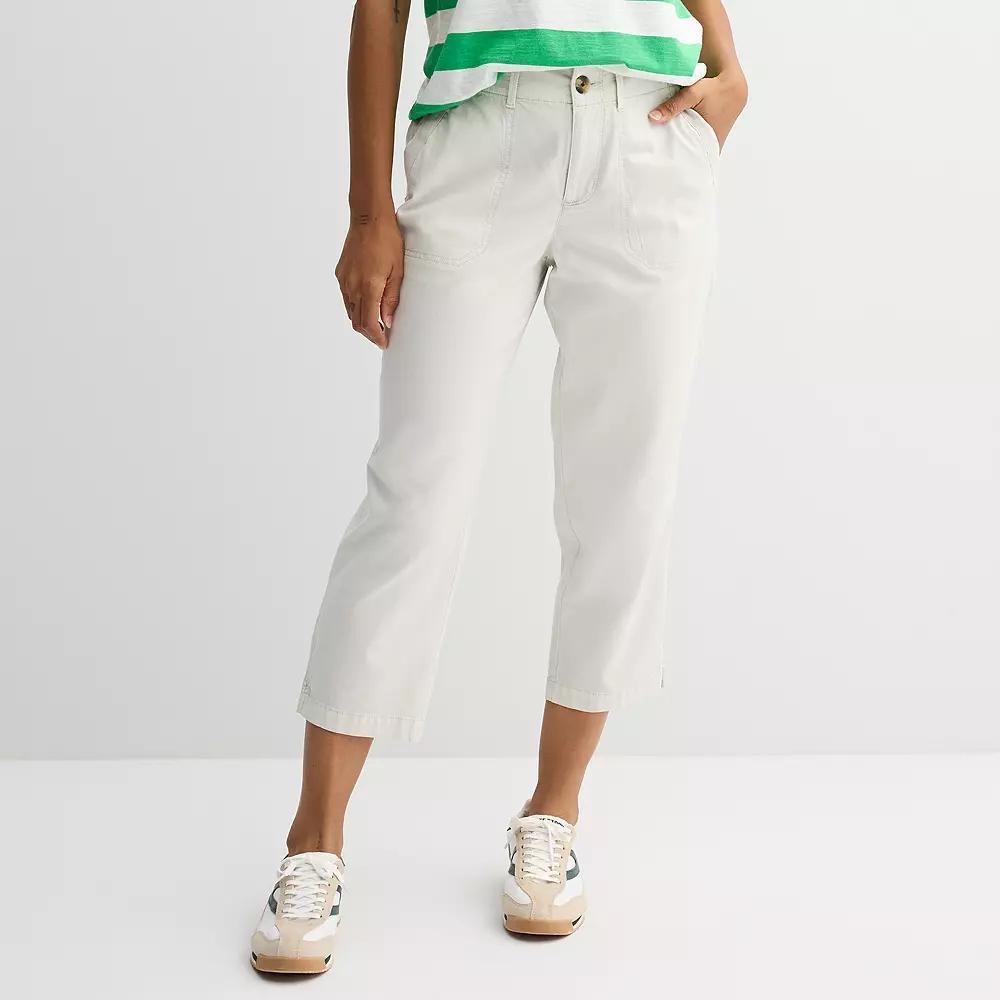 Women's Sonoma Goods For Life® Utility Capri Pants, Size: Large, Pledge Blue Product Image