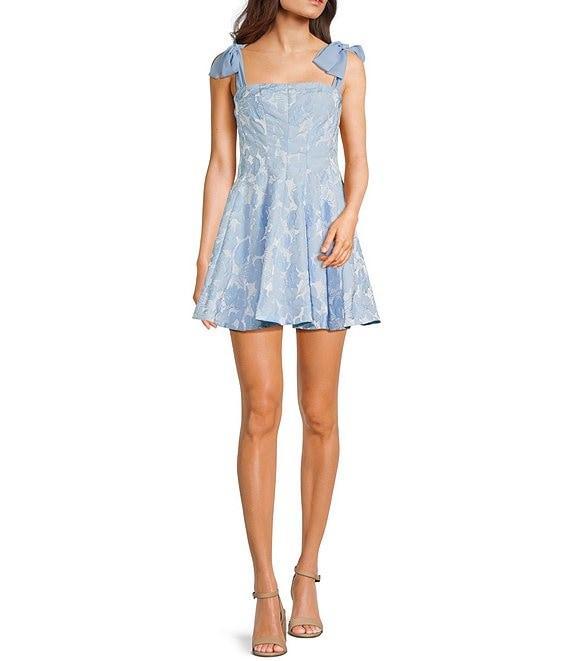 B. Darlin Floral Print Tie Strap A-Line Dress Product Image