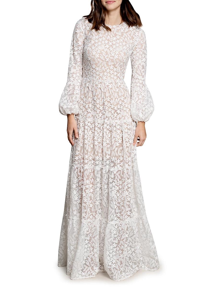 Womens Bridal Lyra Floral Gown Product Image