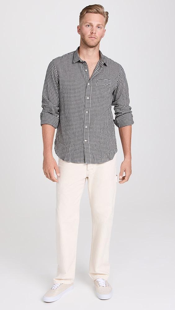 Officine Generale Lipp Japanese Brushed Cotton Check Shirt | Shopbop Product Image