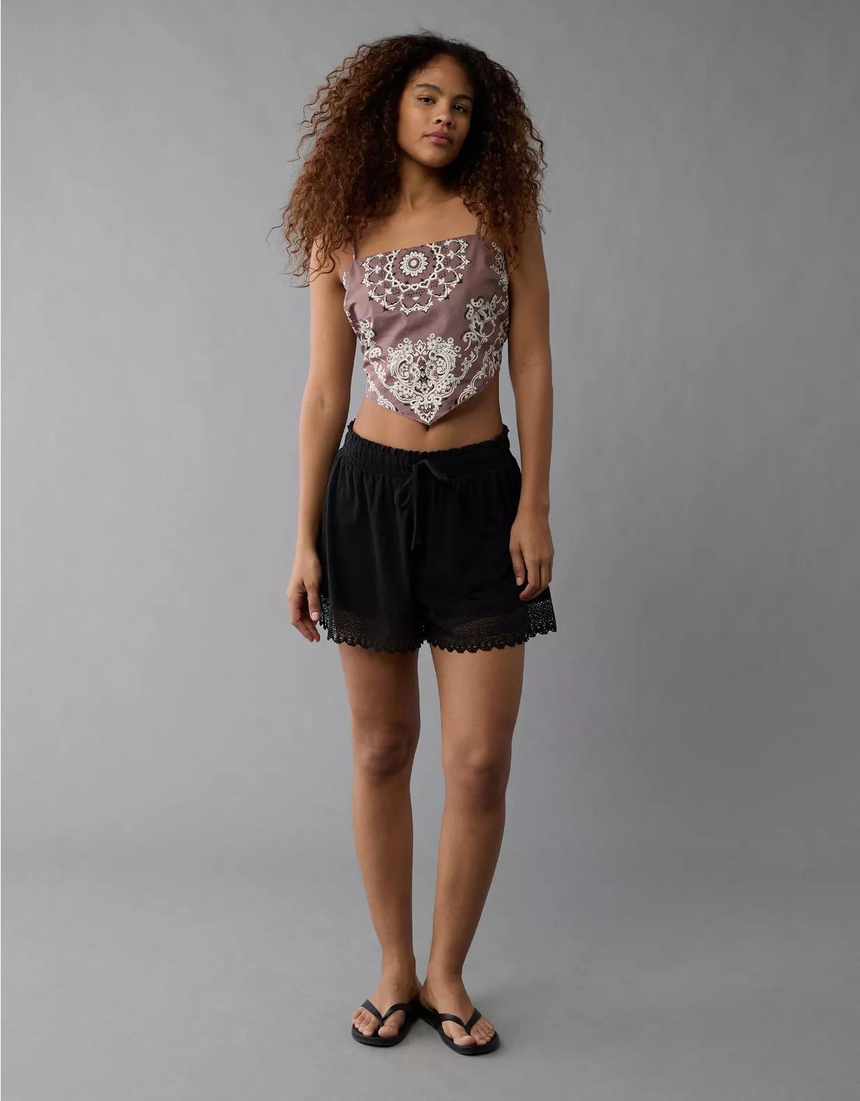 AE Sunchaser Knit Lace Trim Short Product Image