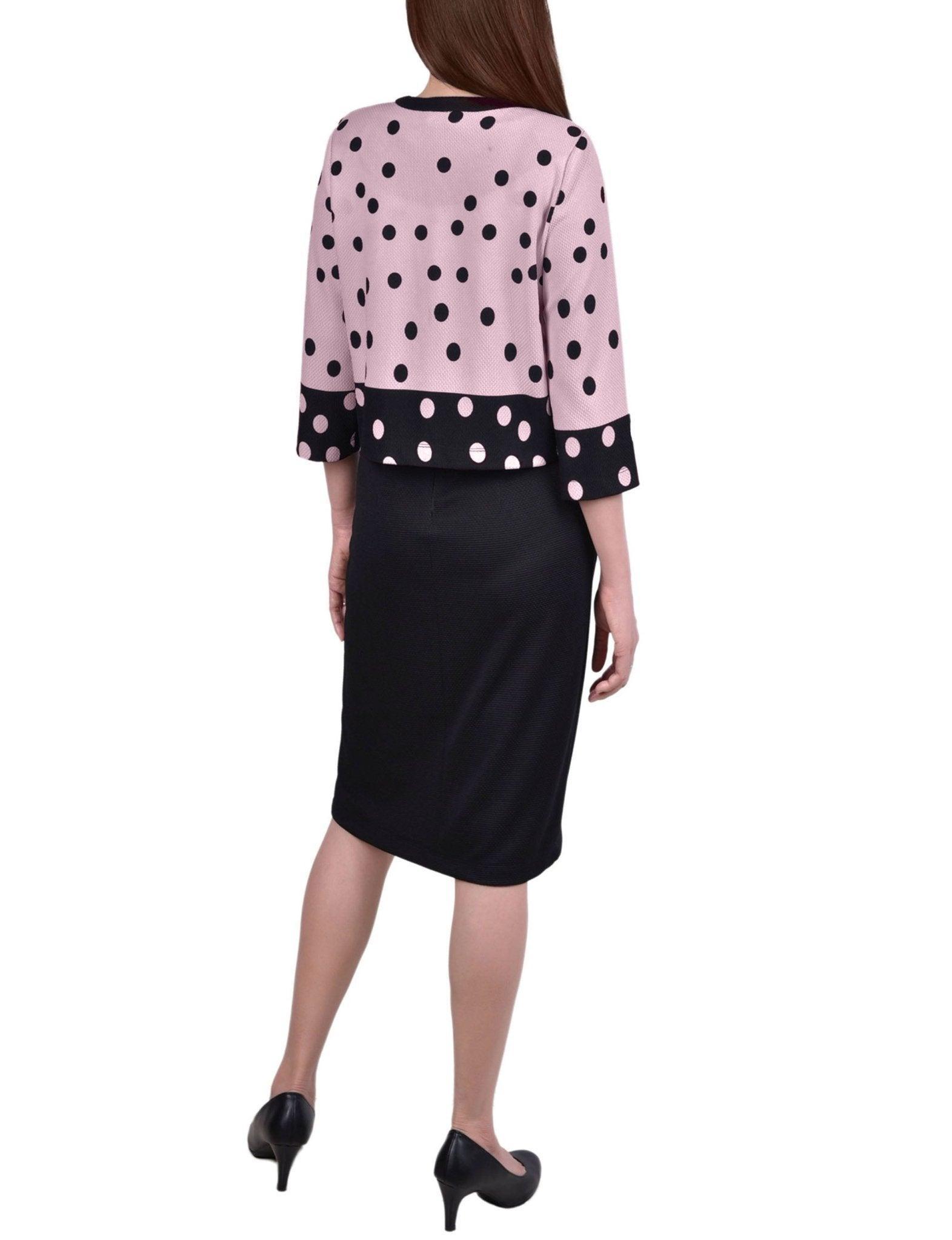Katiya Dotted Colorblocked Dress Set Product Image