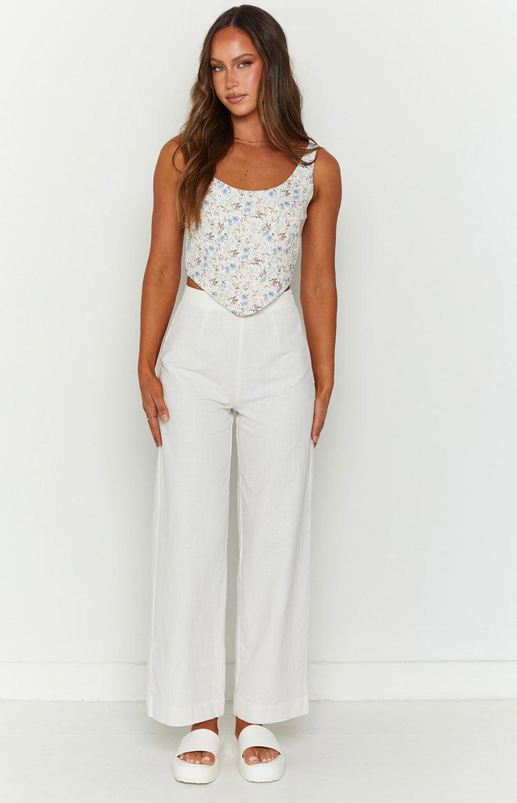 Julian Linen Pants White Product Image