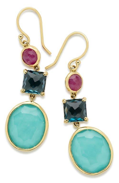 Womens Lollipop Lollitini 18K Yellow Gold & Multi-Stone Triple-Drop Earrings Product Image
