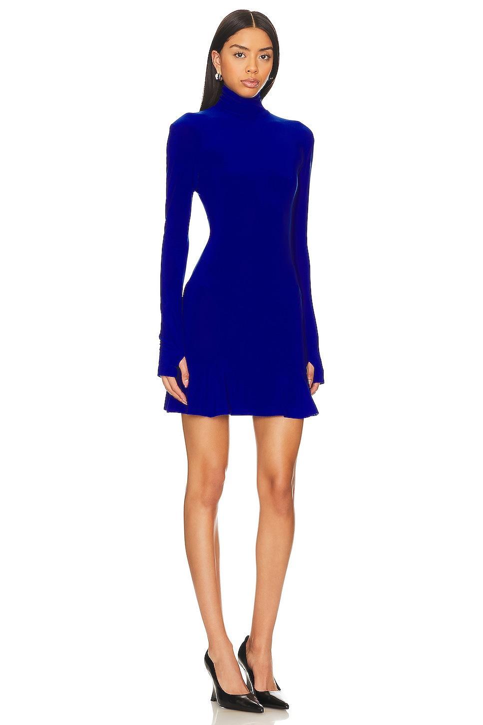 Long Sleeve Turtle Fishtail Mini Dress Norma Kamali Product Image