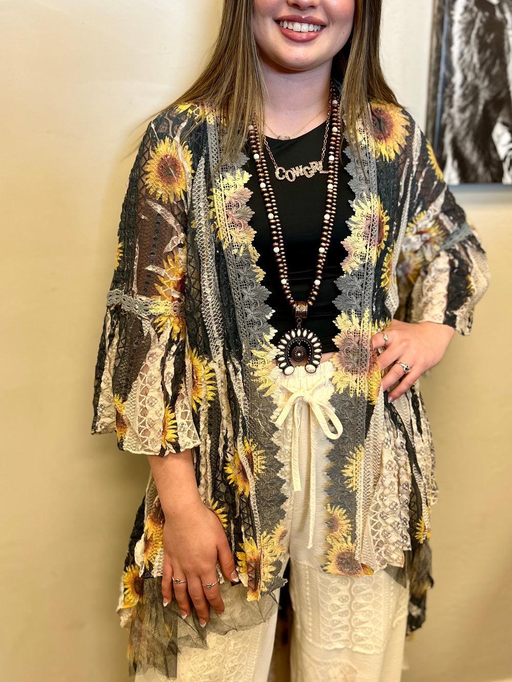 Blowing Sunflower Lace Duster* Product Image