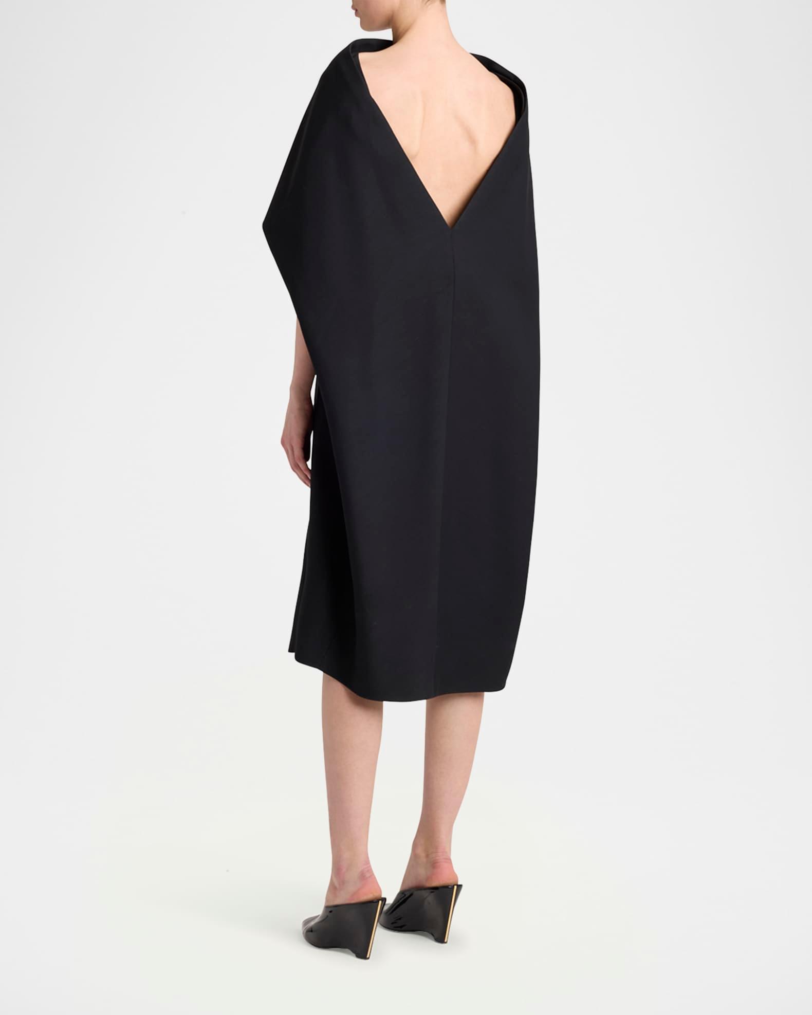 V-Back Cape Midi Dress Product Image