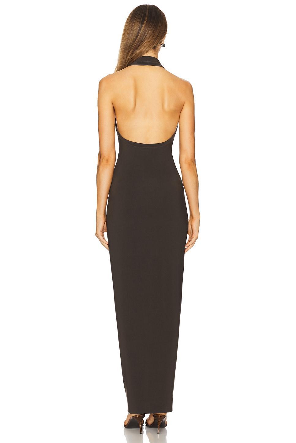 x REVOLVE Tie Front Halter Gown Norma Kamali Product Image