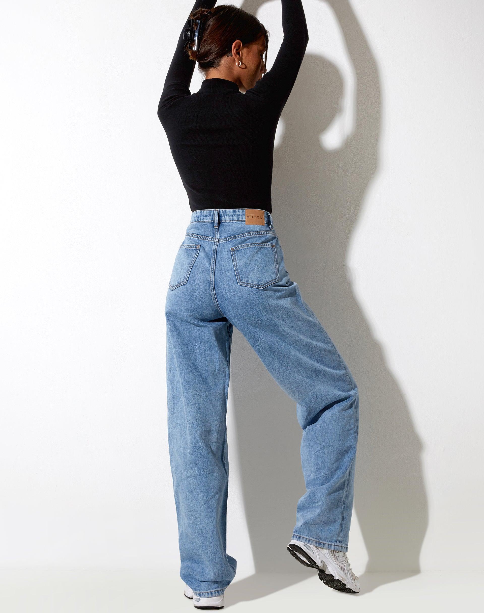 Parallel Jeans in Tonal Light Wash Blue Product Image