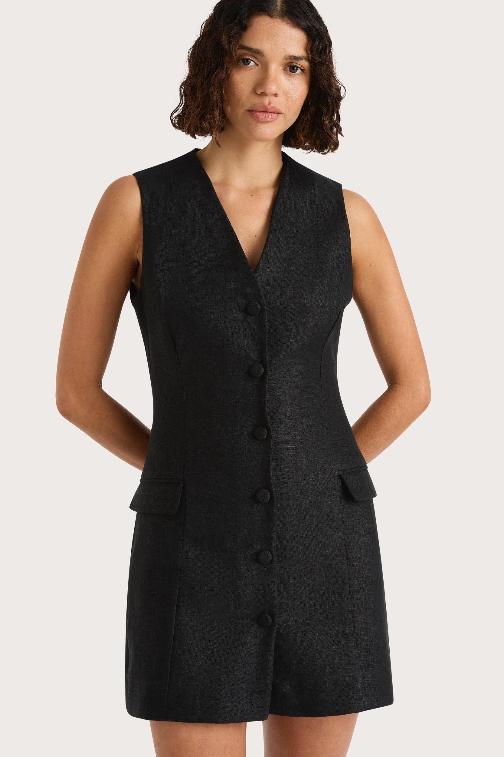 Womens Sailor Collar Dress in Knit with 4G Liquid Details Product Image