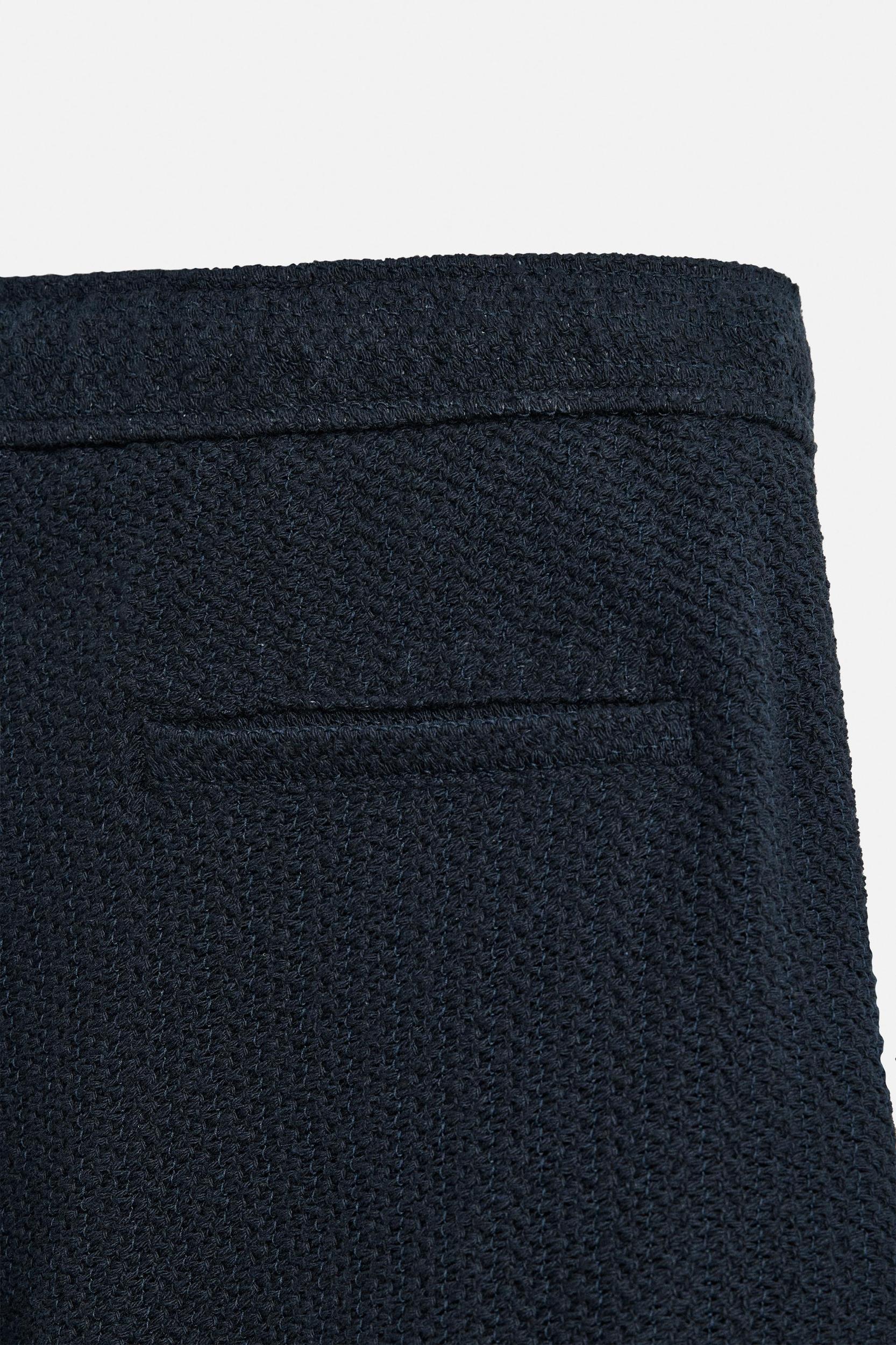 TEXTURED REGULAR FIT BERMUDA SHORTS Product Image