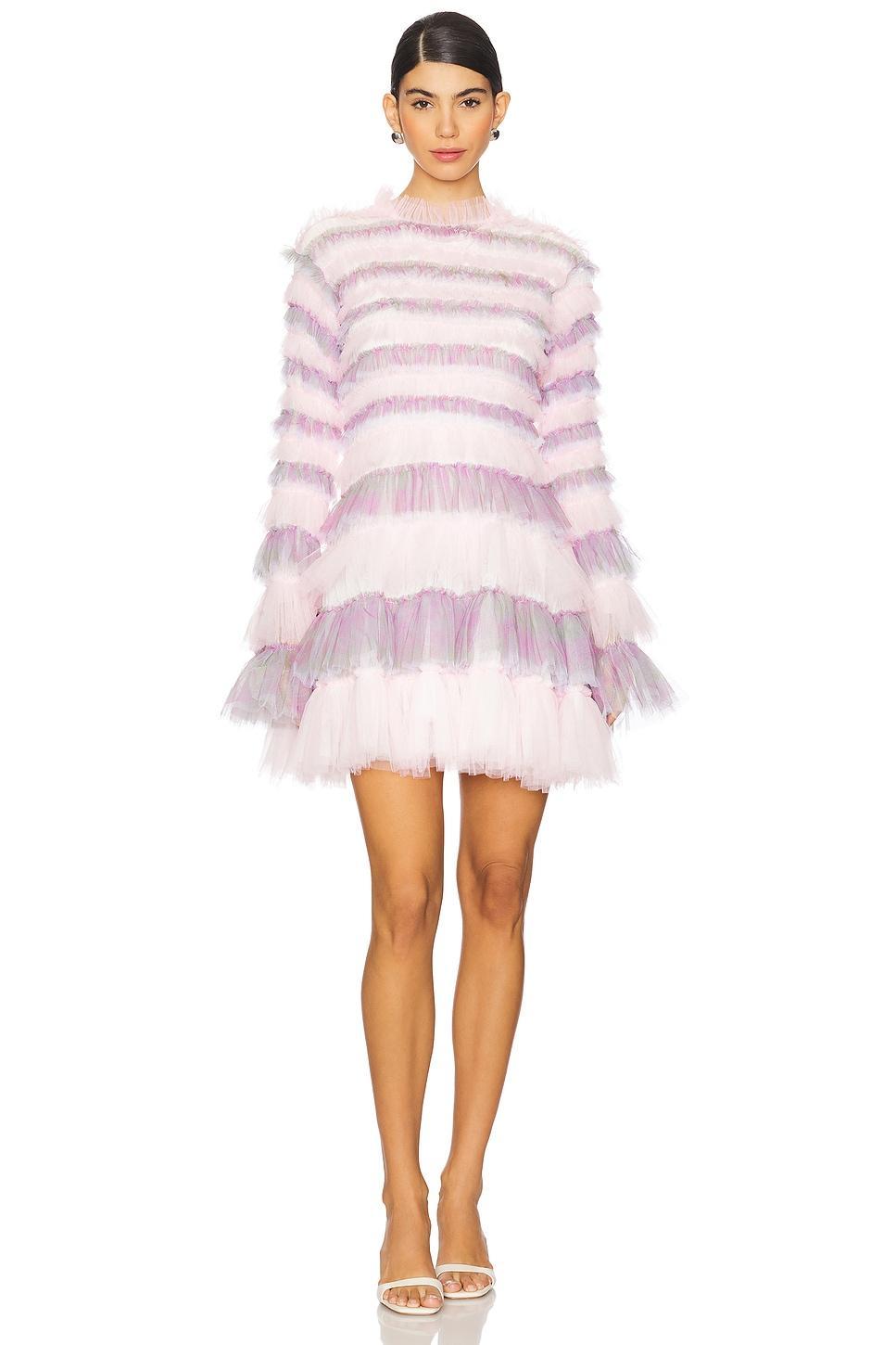 Shirred Tulle Mini Dress Susan Fang Product Image