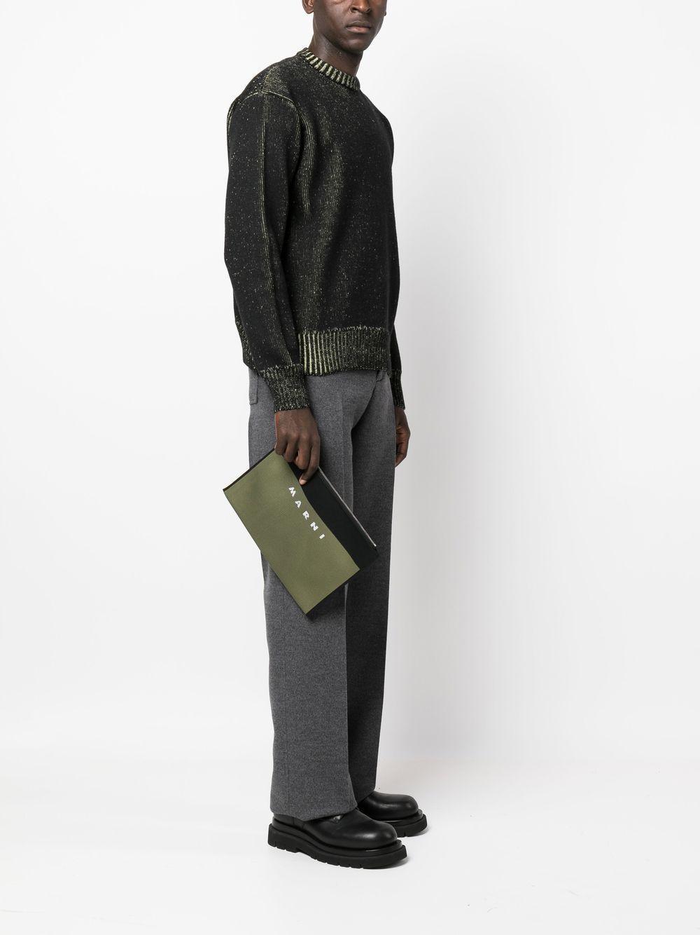 logo-jacquard clutch bag Product Image