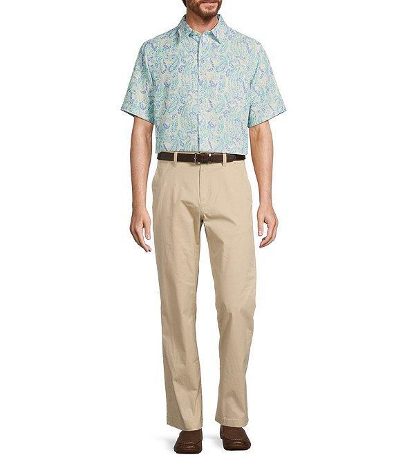 Roundtree & Yorke Short Sleeve Paisley Print Hangout Sport Shirt Product Image