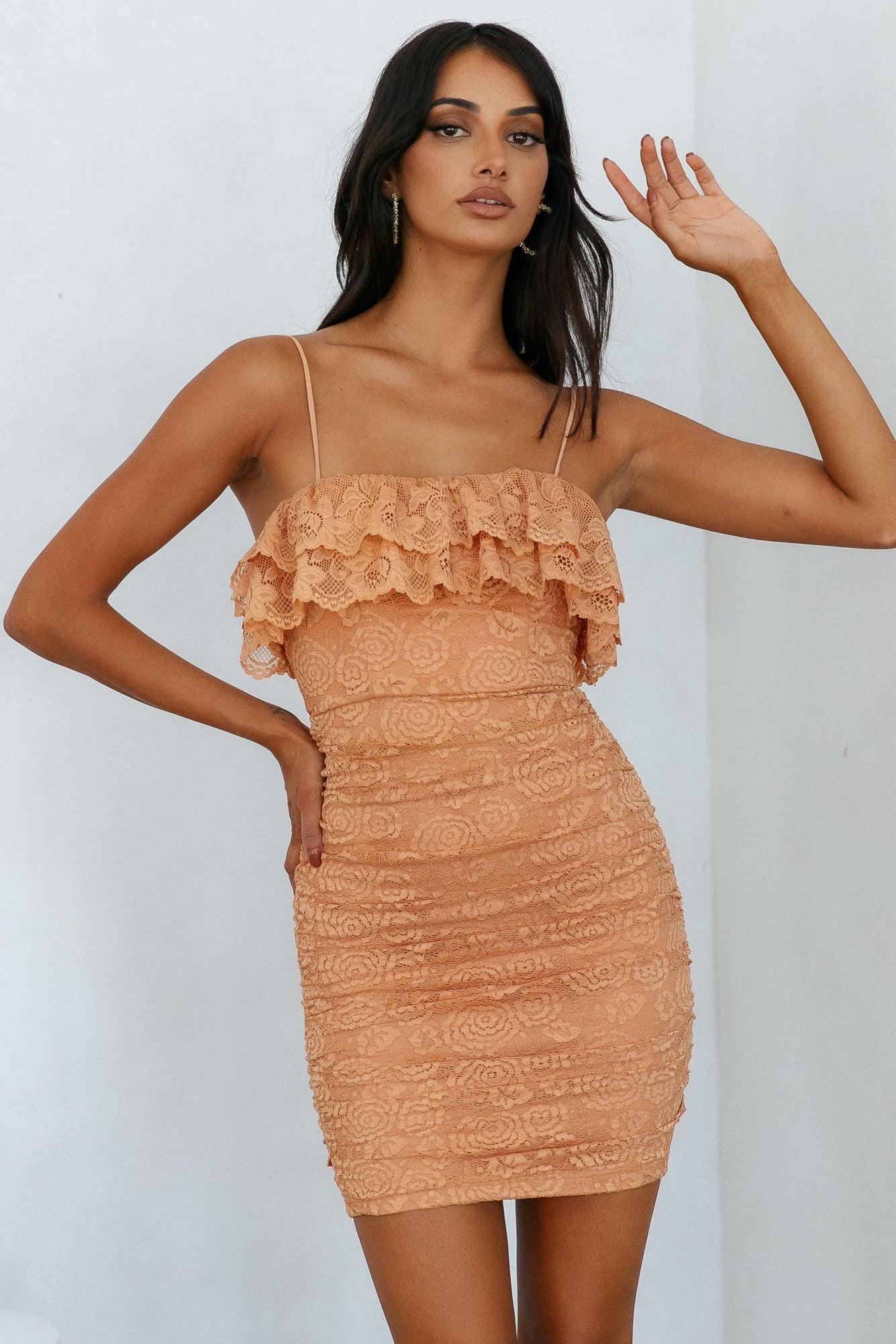 Laced Hearts Dress Orange Product Image