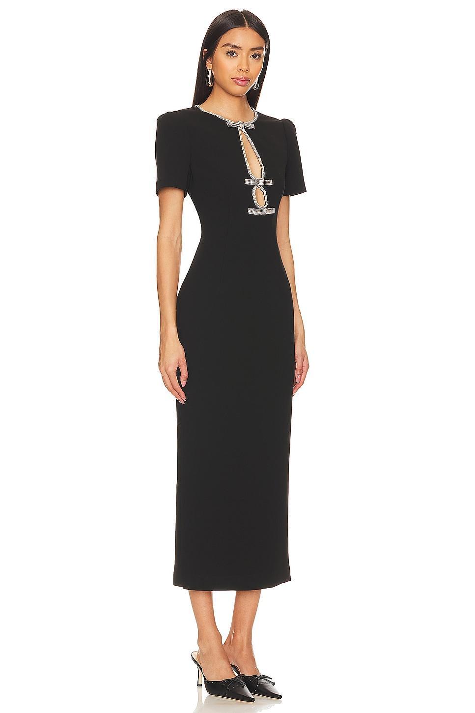 Crepe Diamante Midi Dress Product Image
