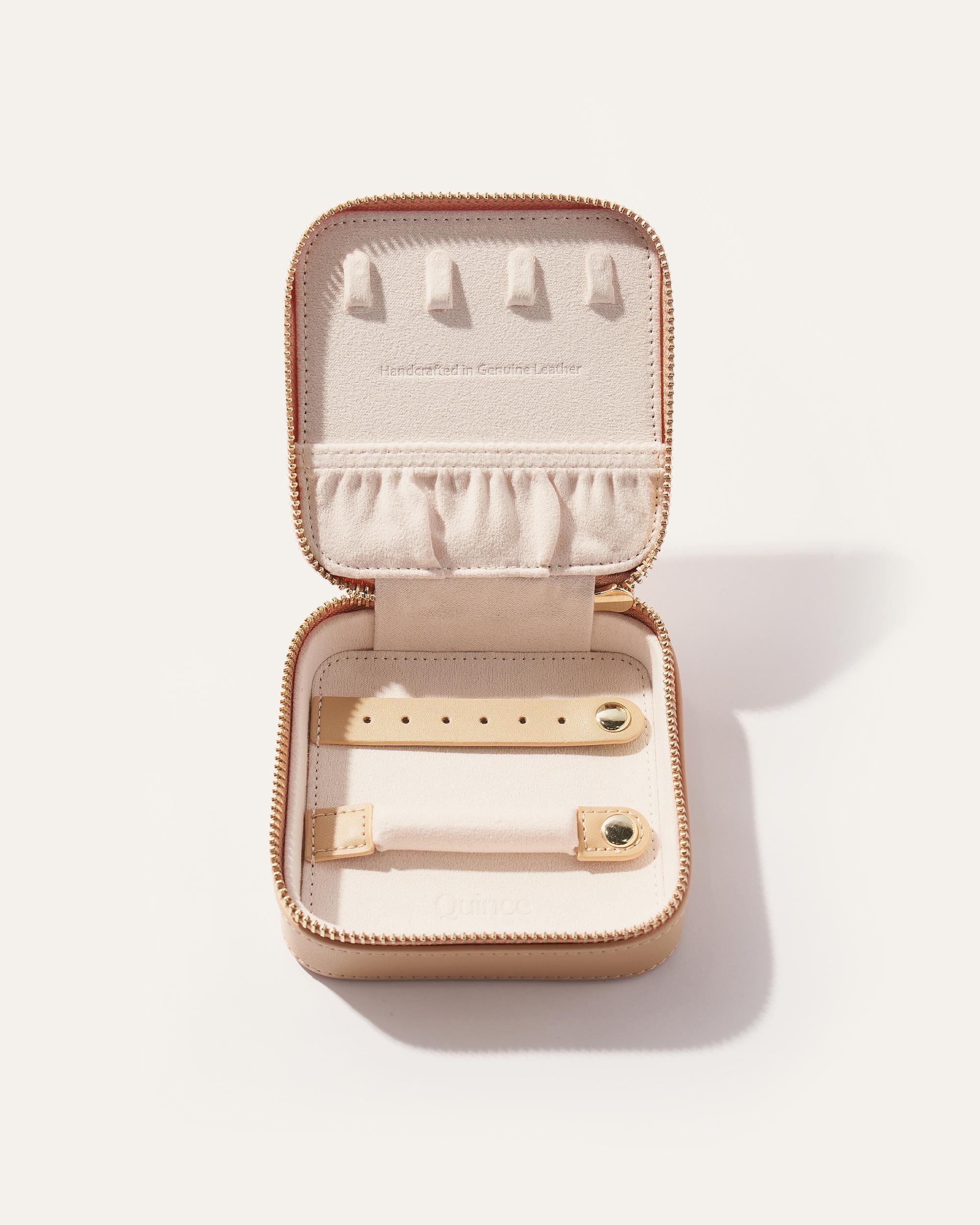 Quince | Women's Leather Jewelry Travel Case Product Image