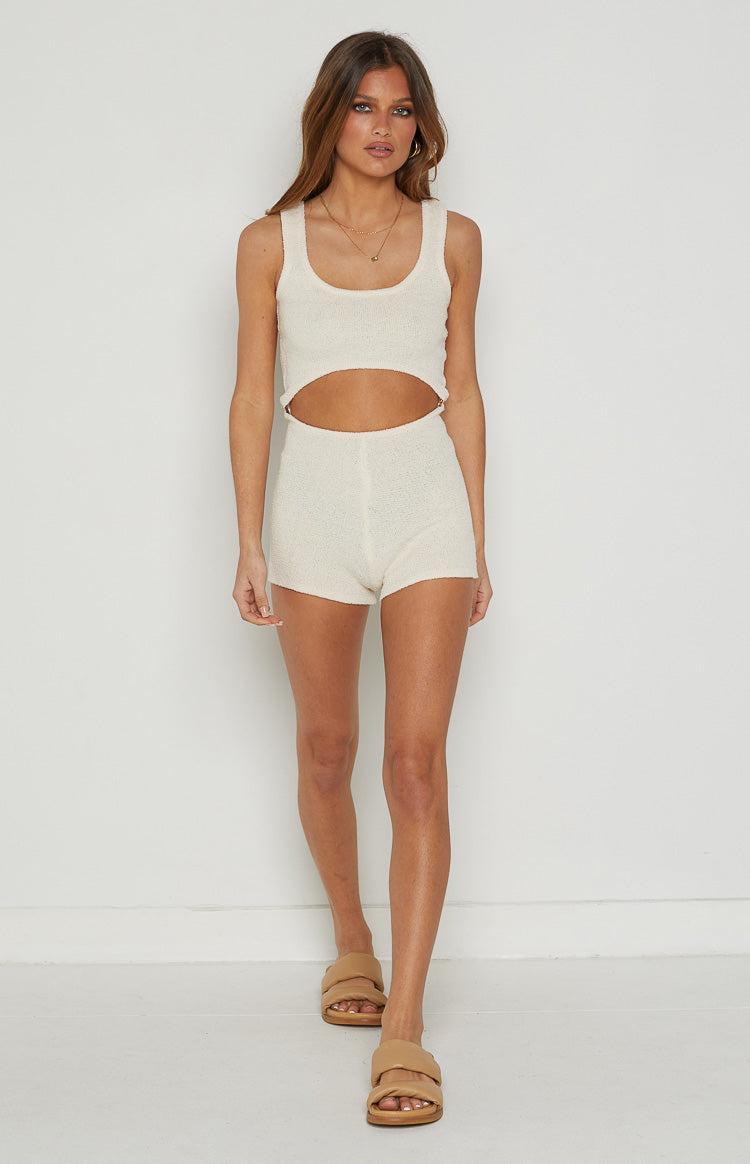 Orlando Beige Knit Playsuit Product Image