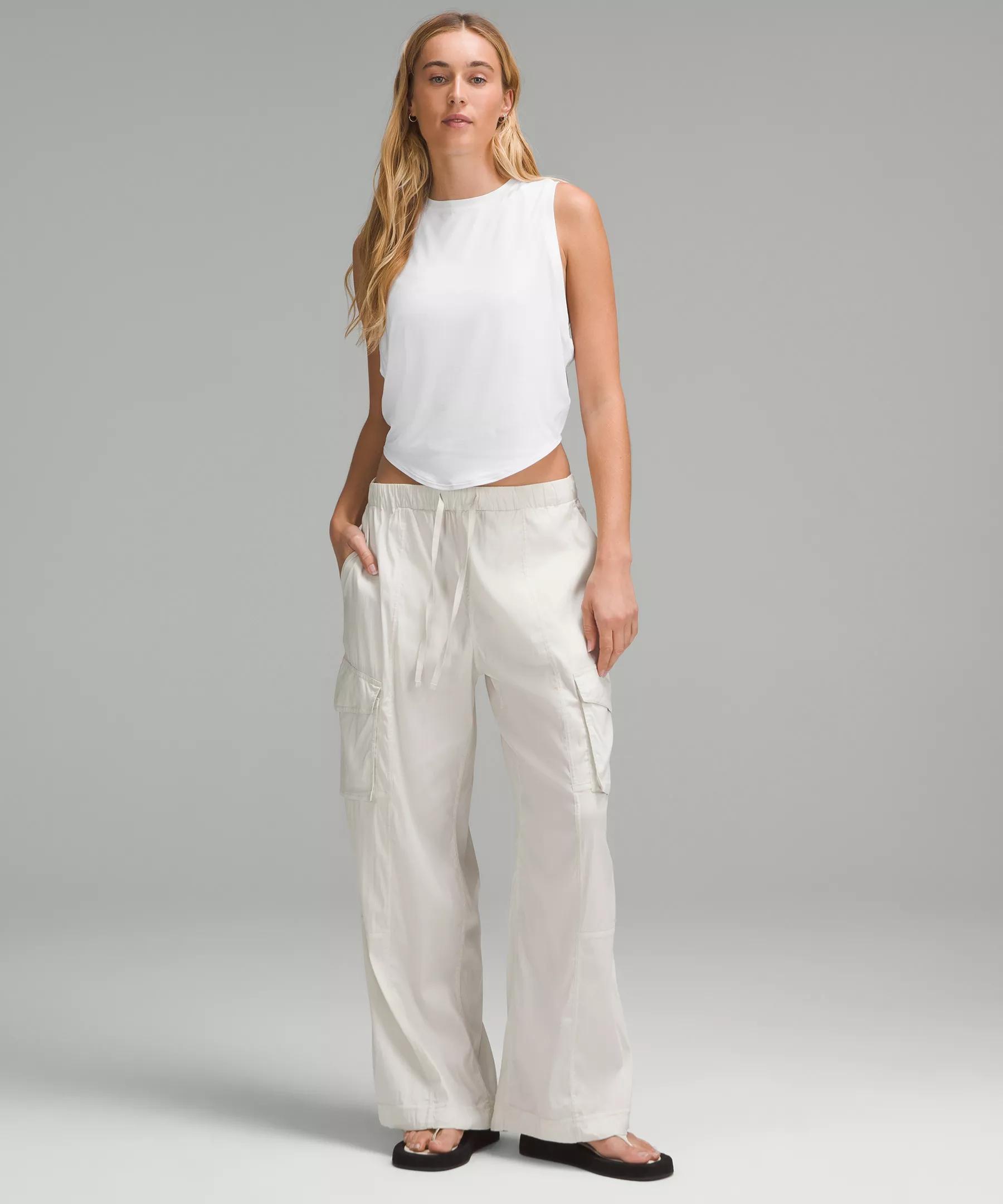 Soft-Knit Crewneck Cropped Tank Top Product Image