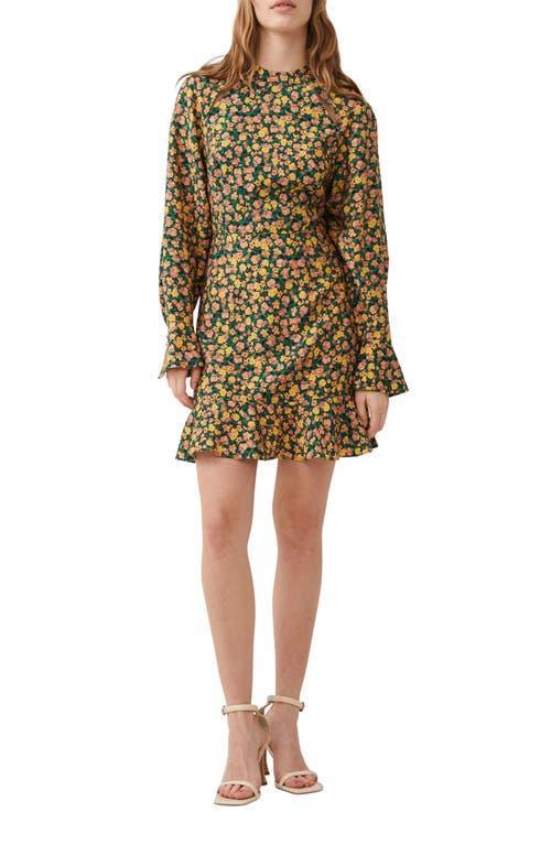 French Connection Aleezia textured long sleeve flippy mini dress Product Image
