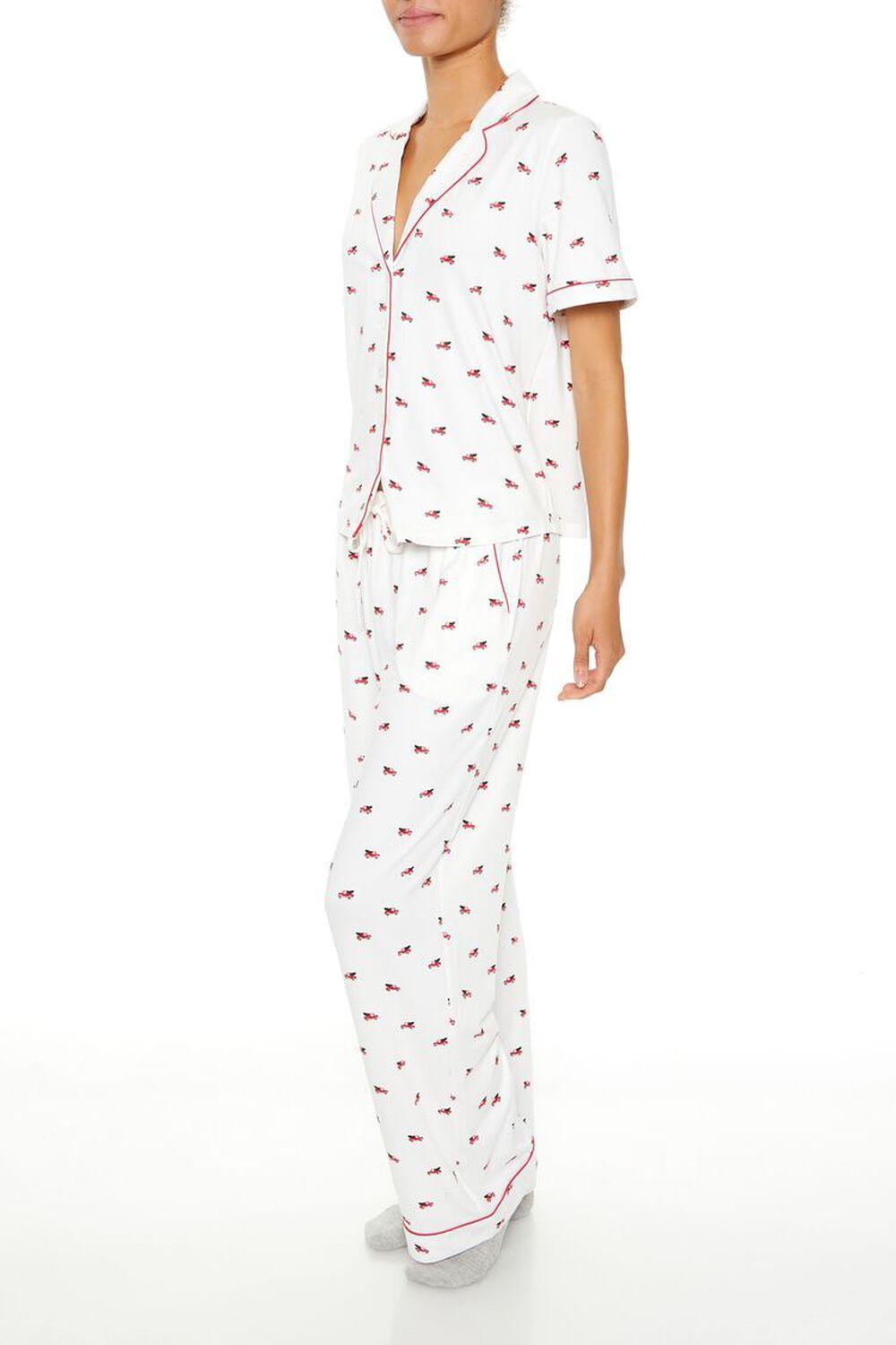Christmas Tree Truck Shirt & Pants Pajama Set | Forever 21 Product Image