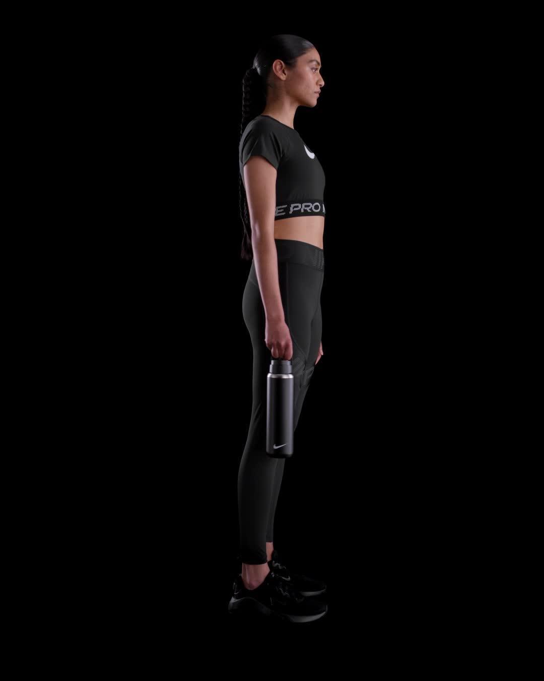 Women's Nike Pro Dri-FIT Short-Sleeve Cropped Graphic Top Product Image