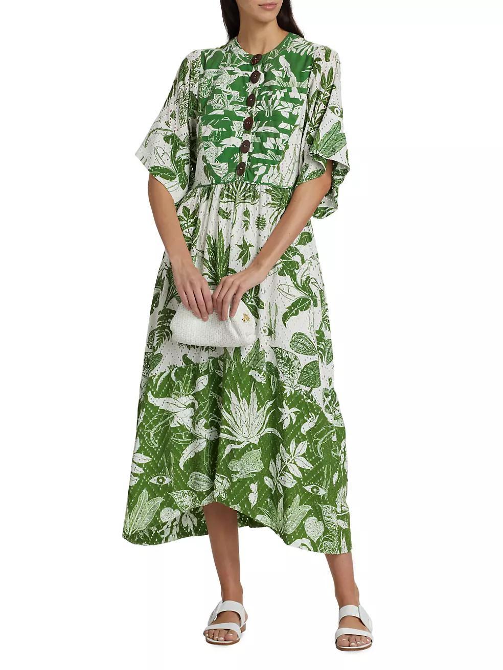 Forest Soul Elbow-Length Sleeve Midi-Dress Product Image