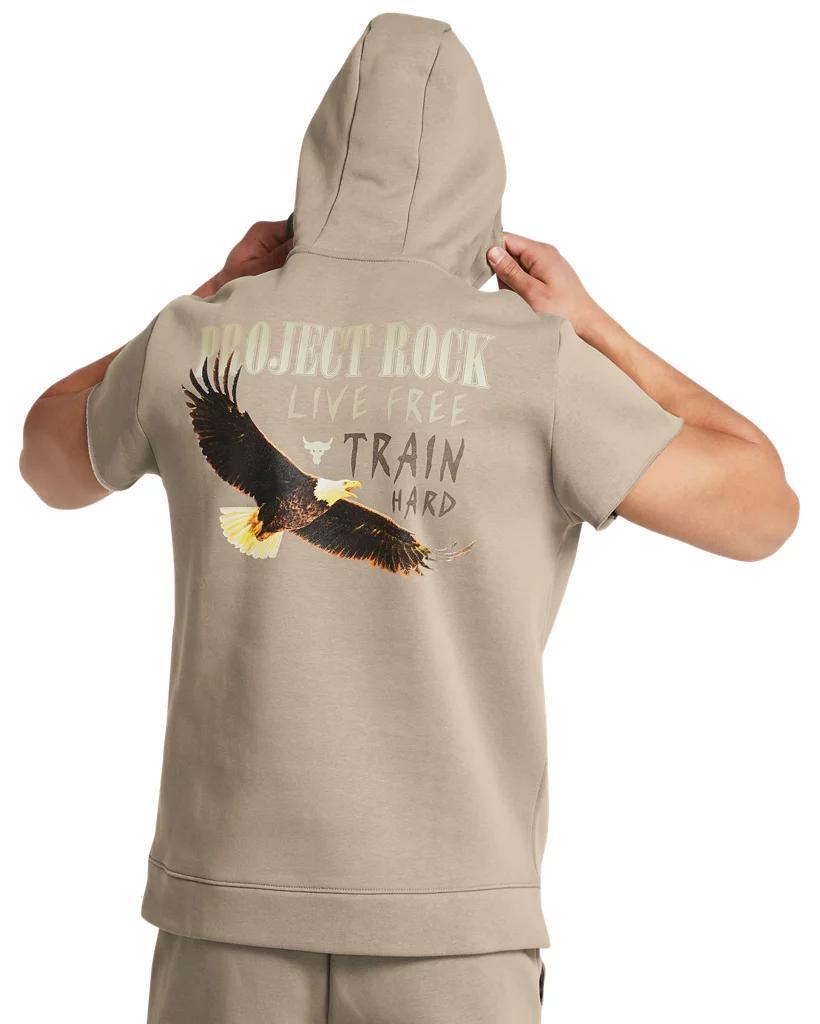 Men's Project Rock Essential Fleece Short Sleeve Hoodie Product Image