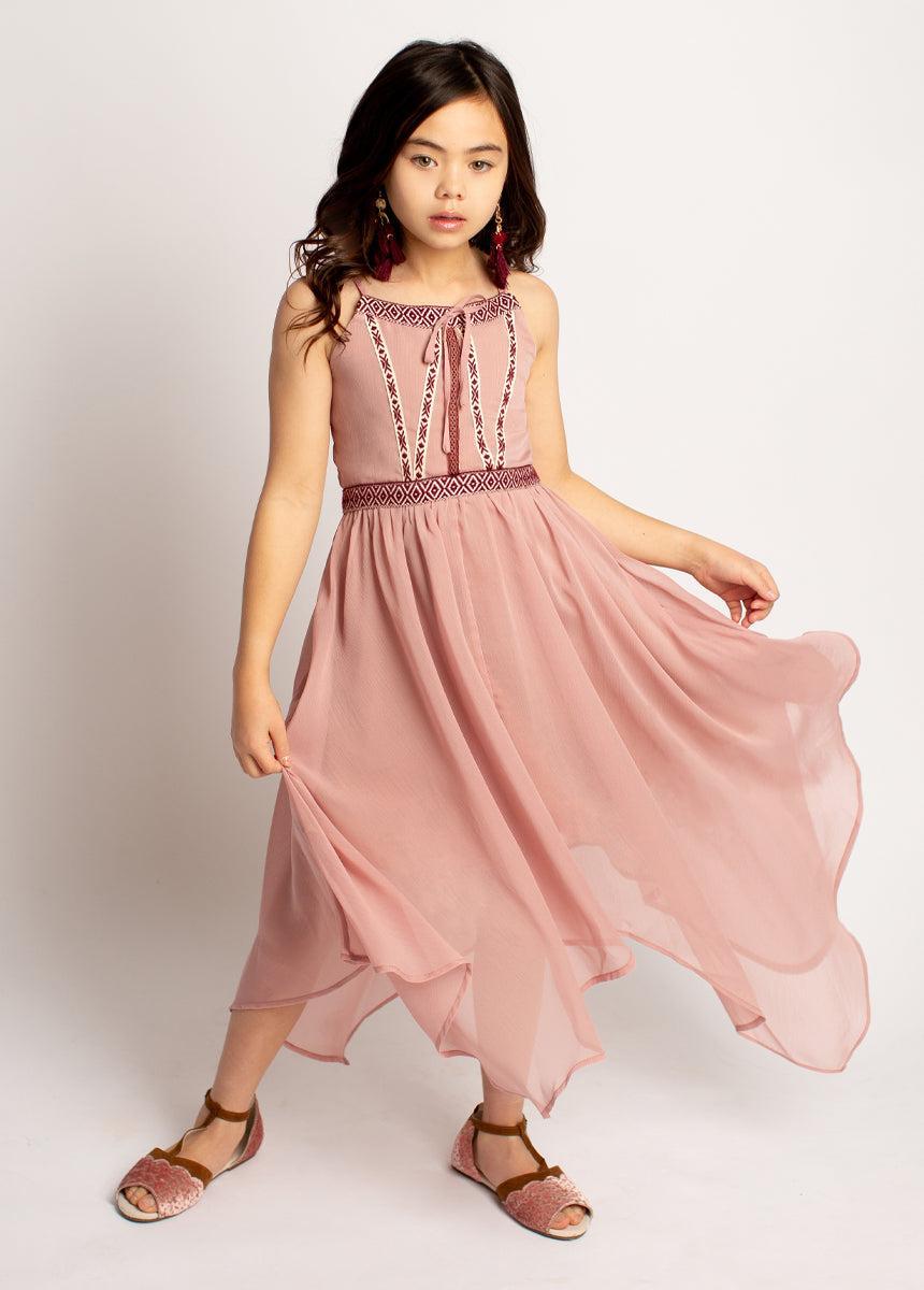 Darvina Dress in Nude Pink Girls Product Image