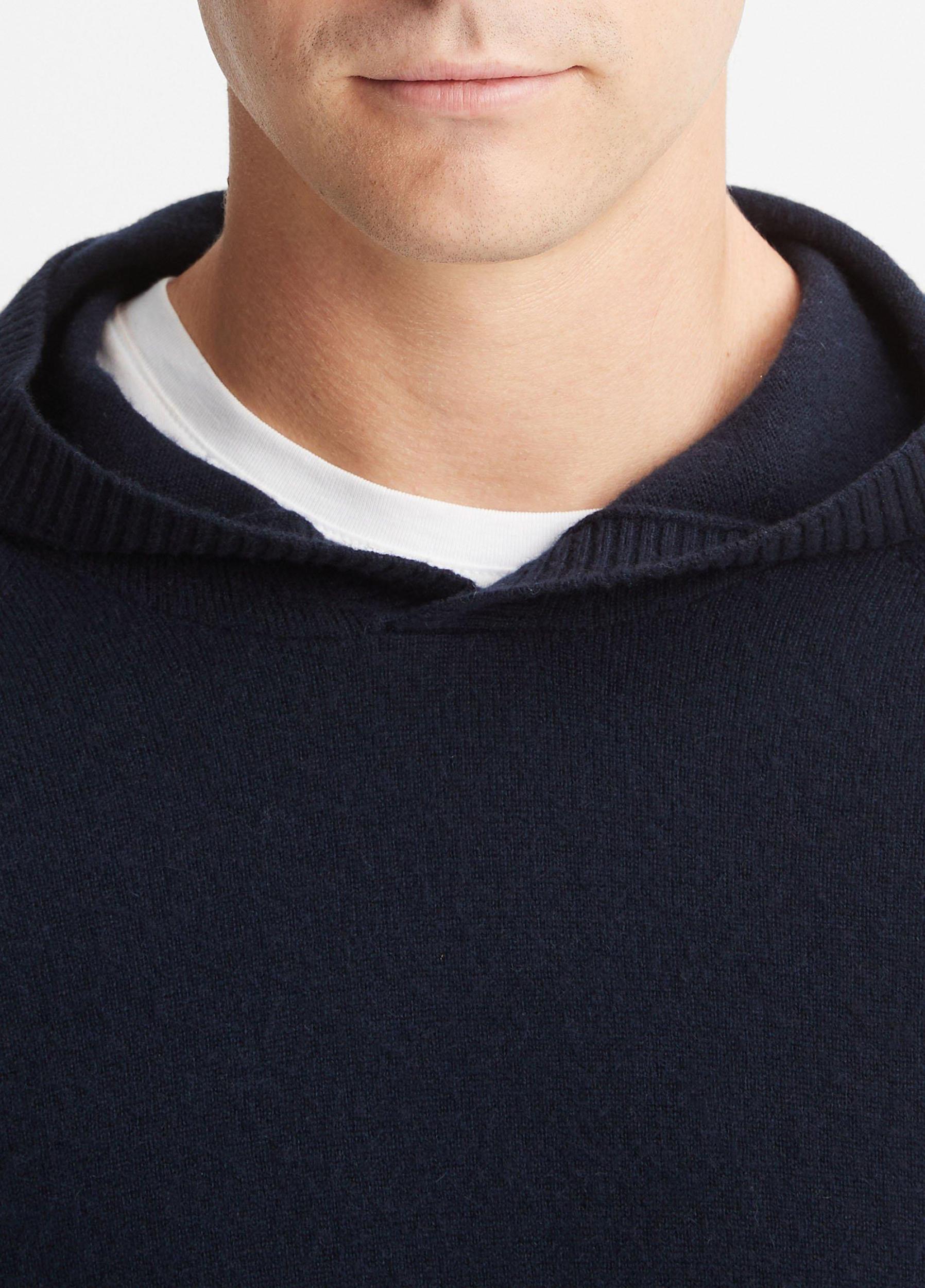 Mens Wool Cashmere Pullover Hoodie, Medium Heather Grey, Size XXL Vince Product Image