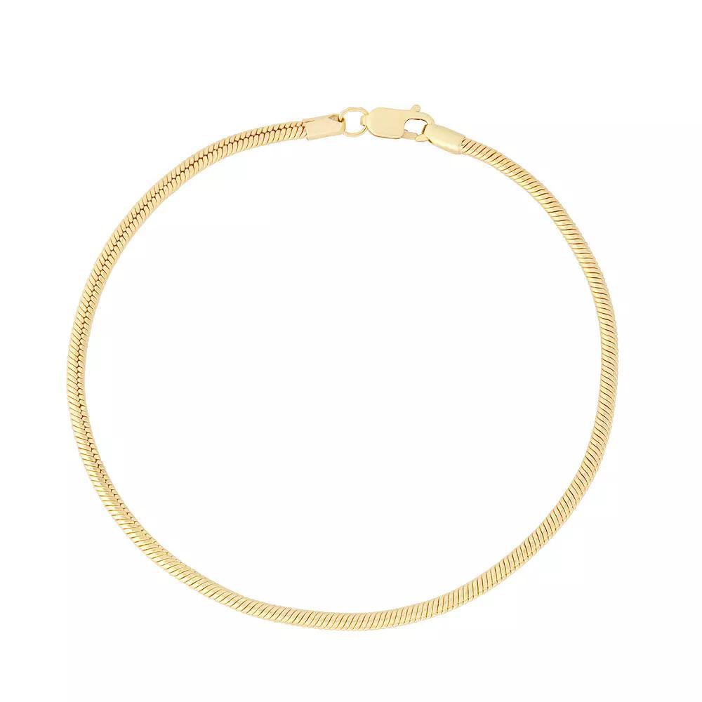Jordan Blue 14k Gold Filled 2 mm Snake Chain Bracelet, Women's, Size: 7.25" Product Image