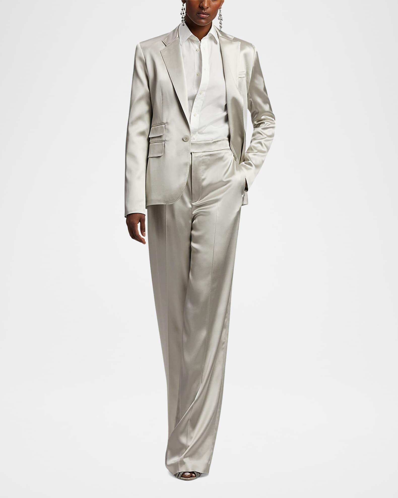 Parson Satin Wide-Leg Pants Product Image