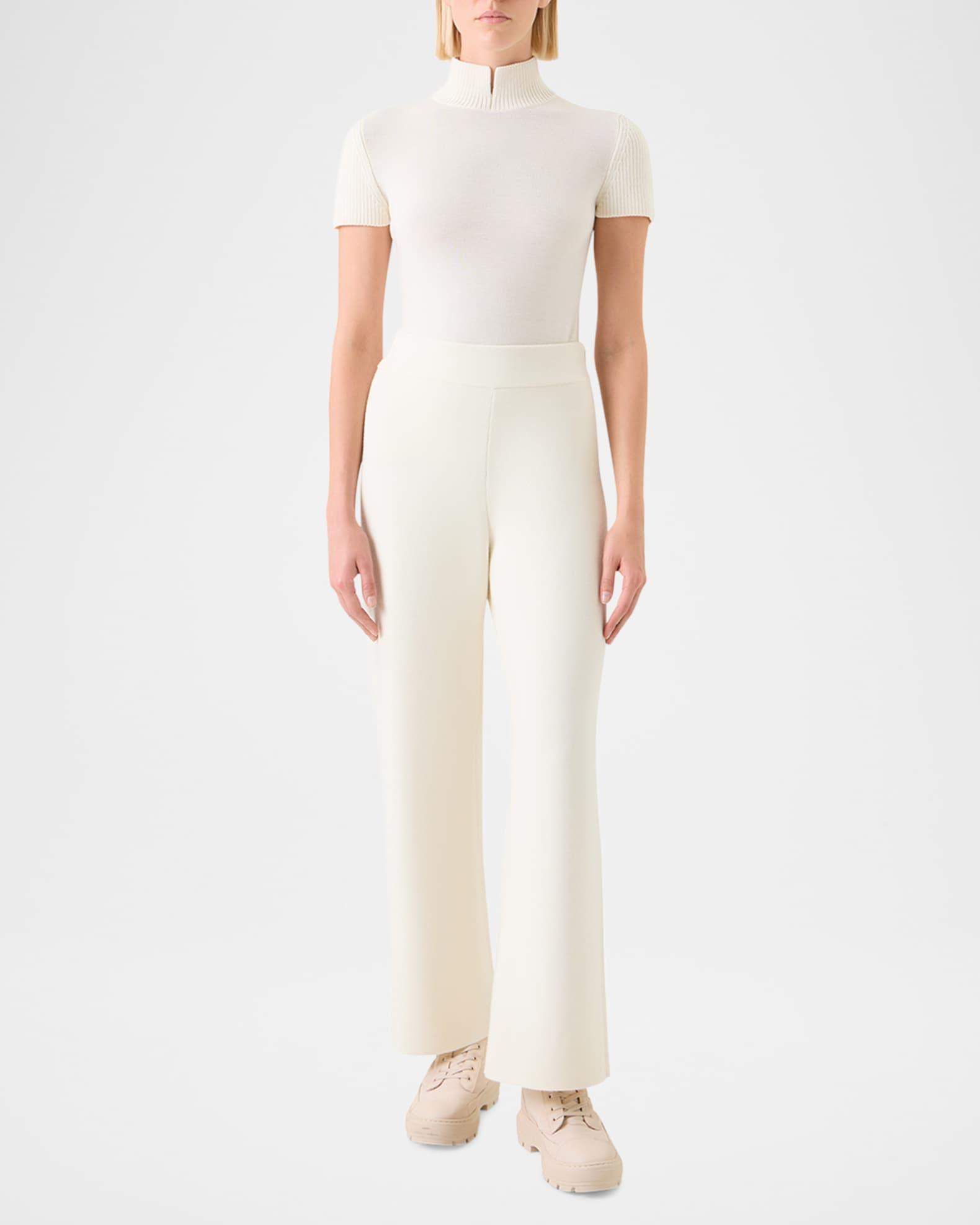 Slit Mock-Neck Short-Sleeve Sweater Product Image