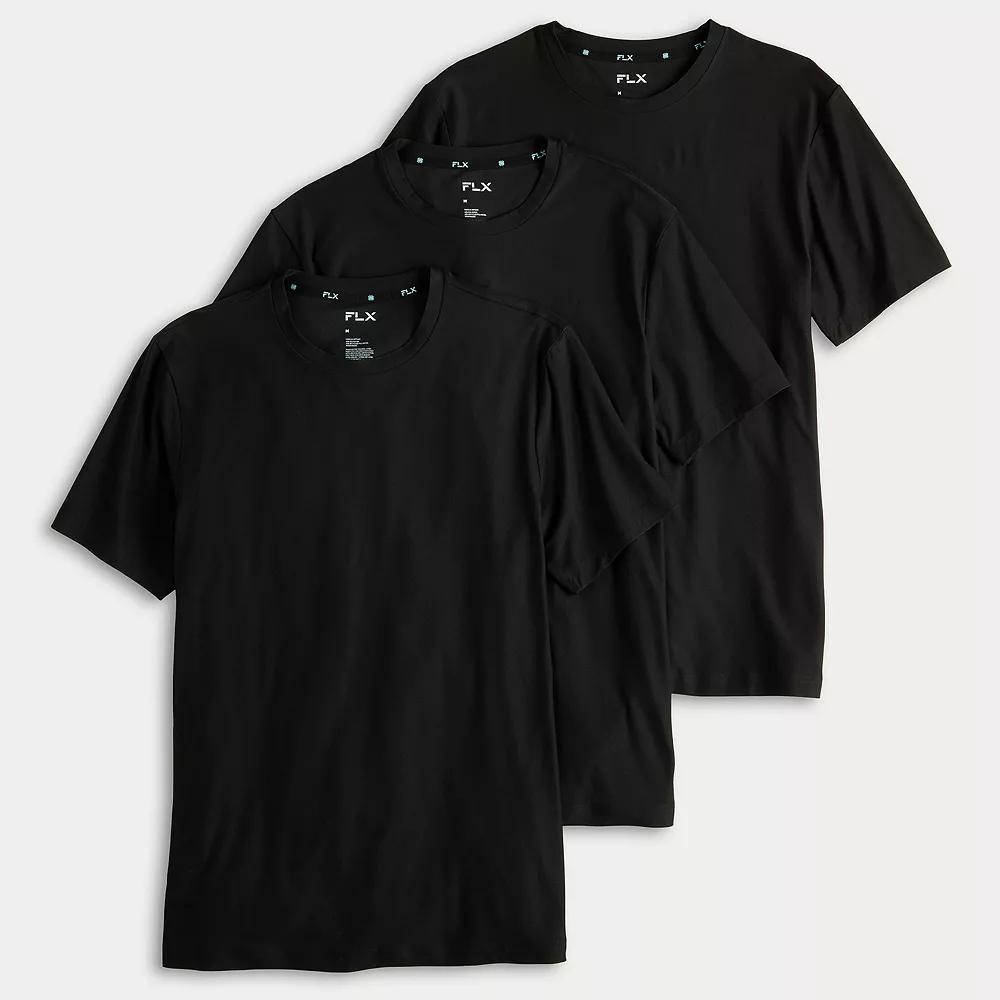 Men's FLX Wander 3-pk. Performance Short Sleeve T-Shirts, Size: XL, Black Variety Product Image