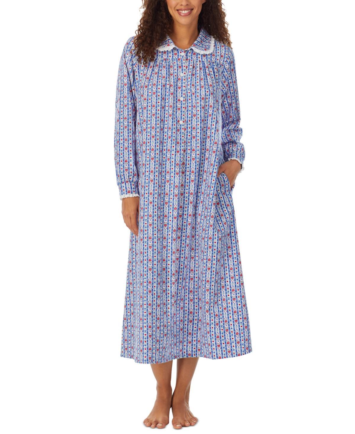 Lanz of Salzburg Classic 50 Open Neck Gown Plaid) Women's Pajama Product Image