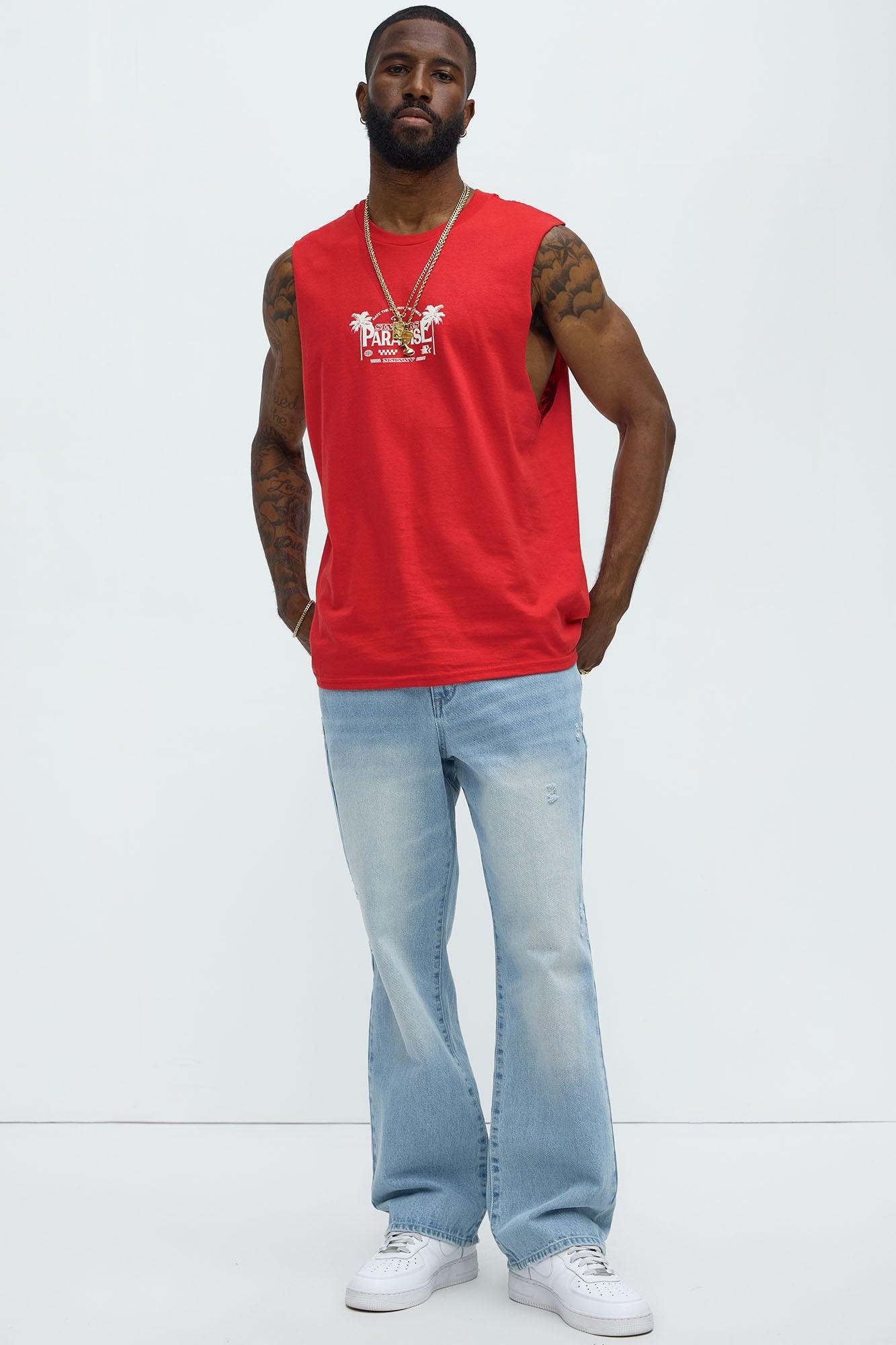 Sinner's Paradise Muscle Tank - Red Product Image