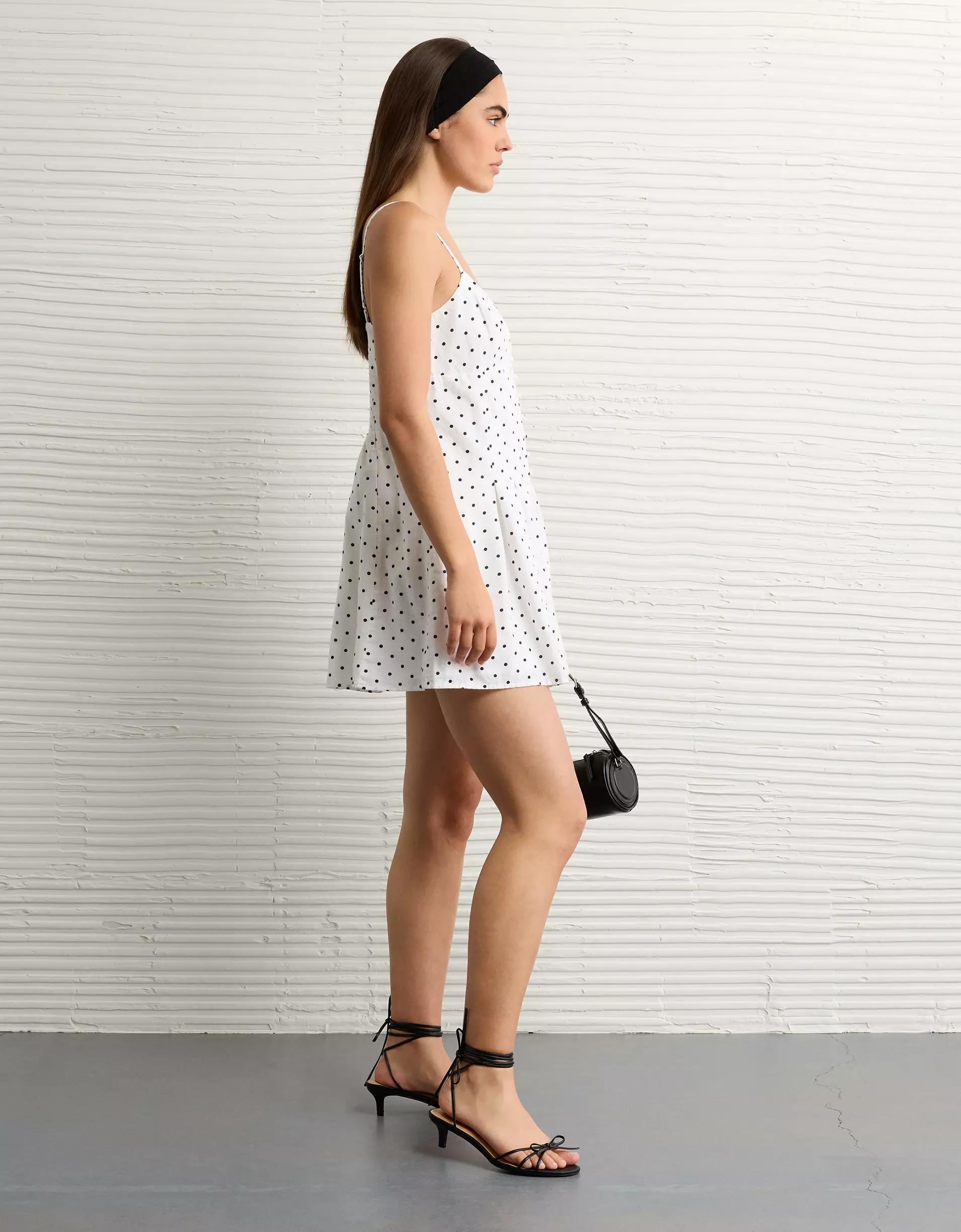 AE Sweetheart Button-Up Mini Dress Product Image