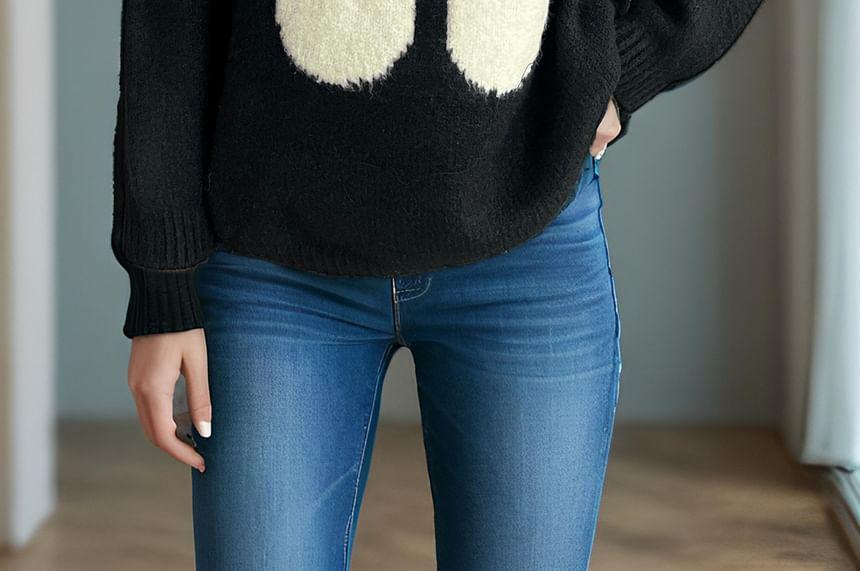 Crew Neck Cherry Print Sweater Product Image
