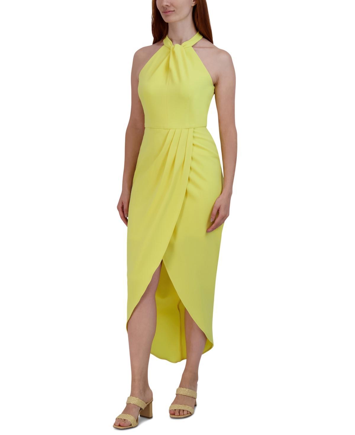 julia jordan Knot-Neck Tulip-Hem Midi Dress Product Image