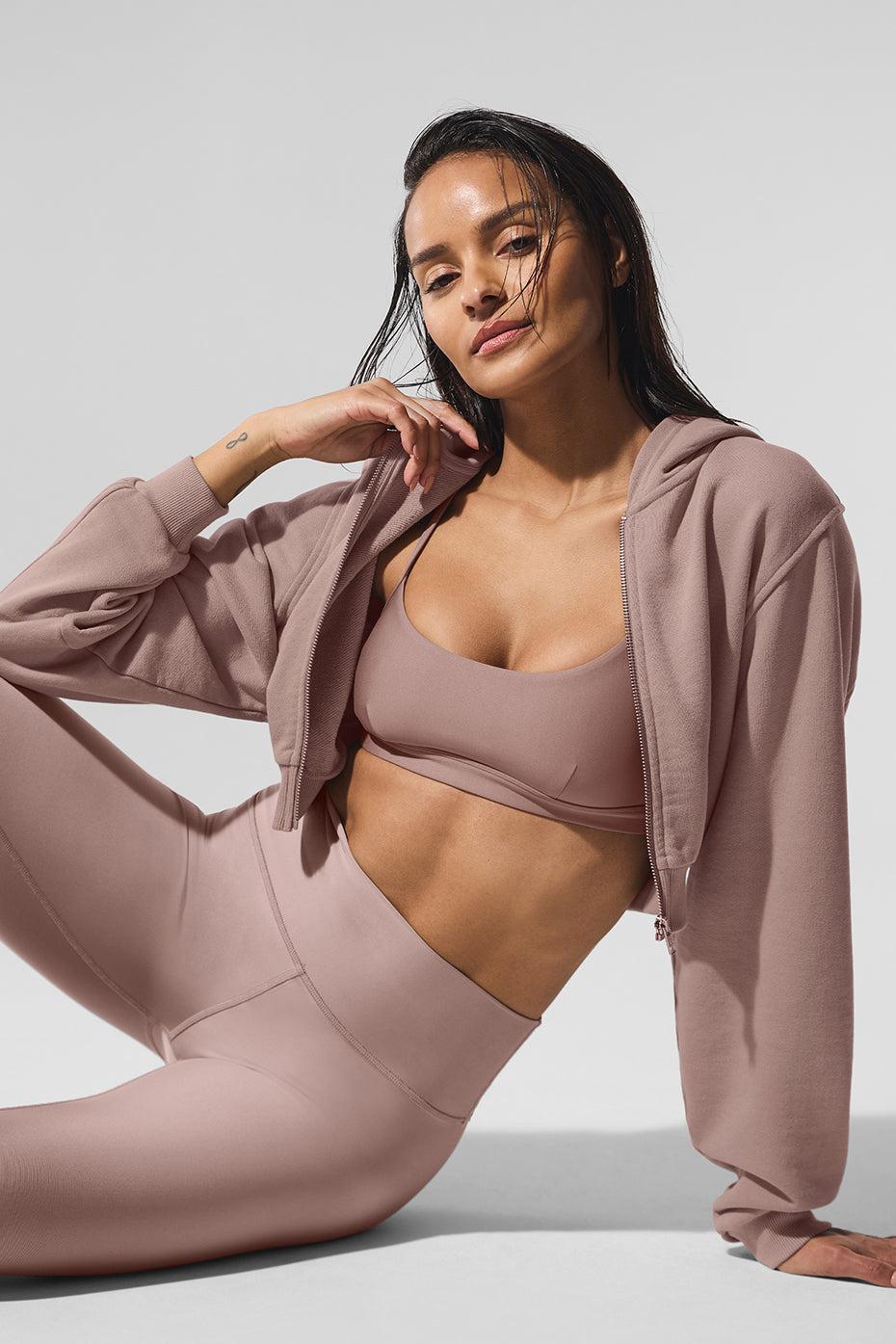 Sweet Escape Zip Up Hoodie - Taupe Product Image