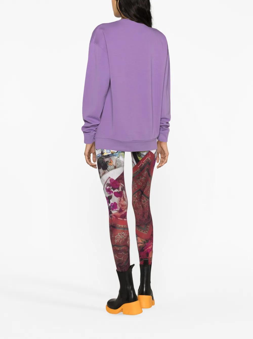 JW ANDERSON Logo Embroidered Sweatshirt In Purple Product Image