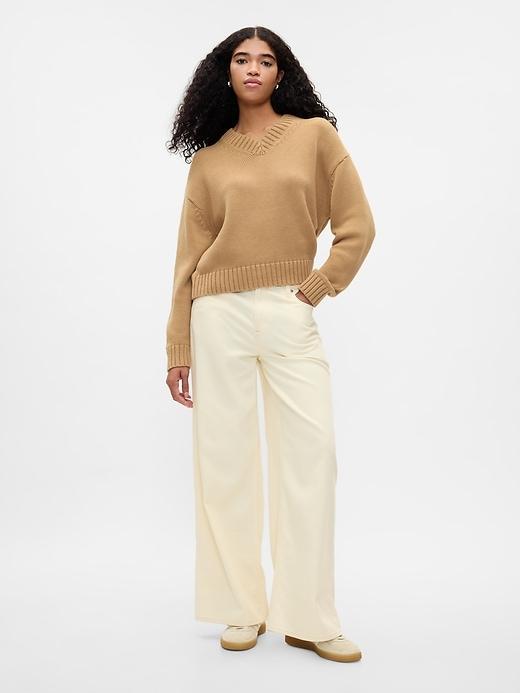 Oversized V-Neck Sweater Product Image