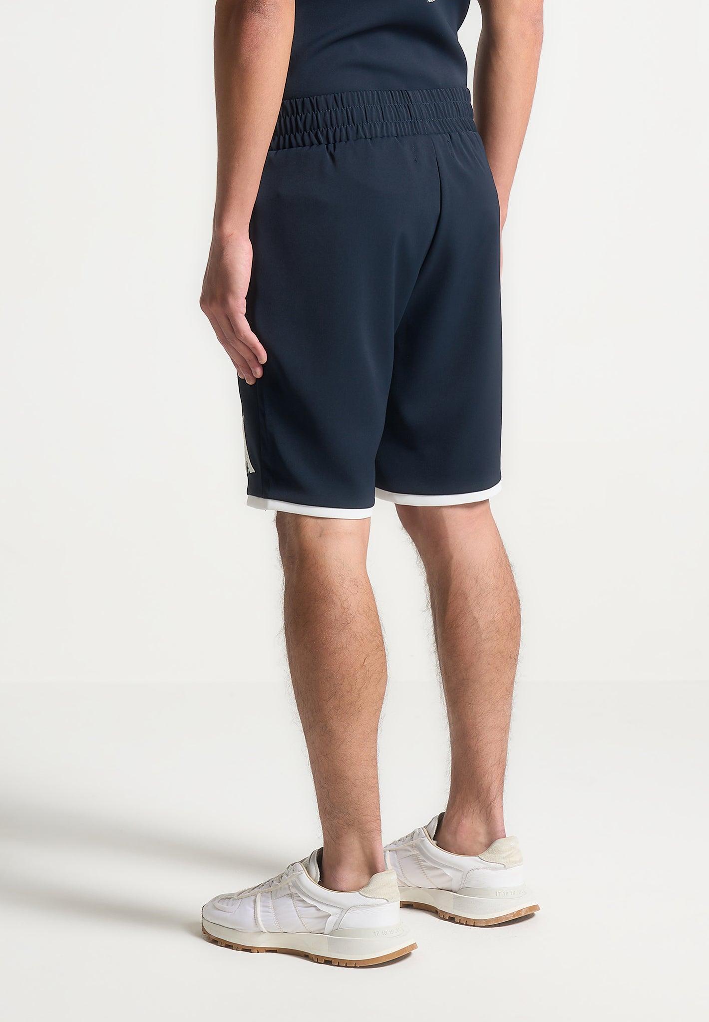 Velvet Eiffel Shorts  - Navy/White Male Product Image