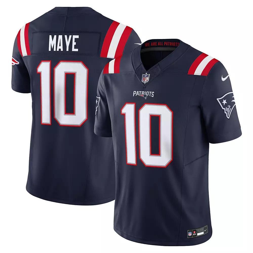 Men's Nike Drake Maye Navy New England Patriots Vapor F.U.S.E. Limited Jersey, Size: 2XL, Blue Product Image