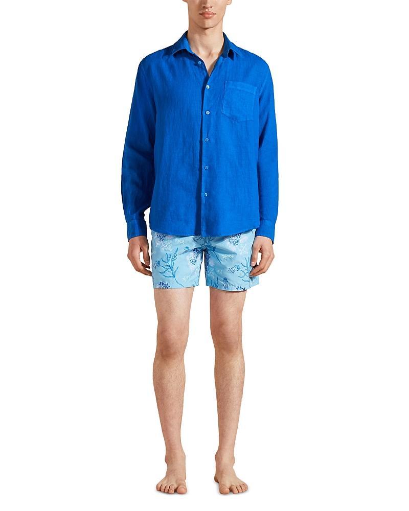 Mens Long-Sleeve Linen Shirt Product Image